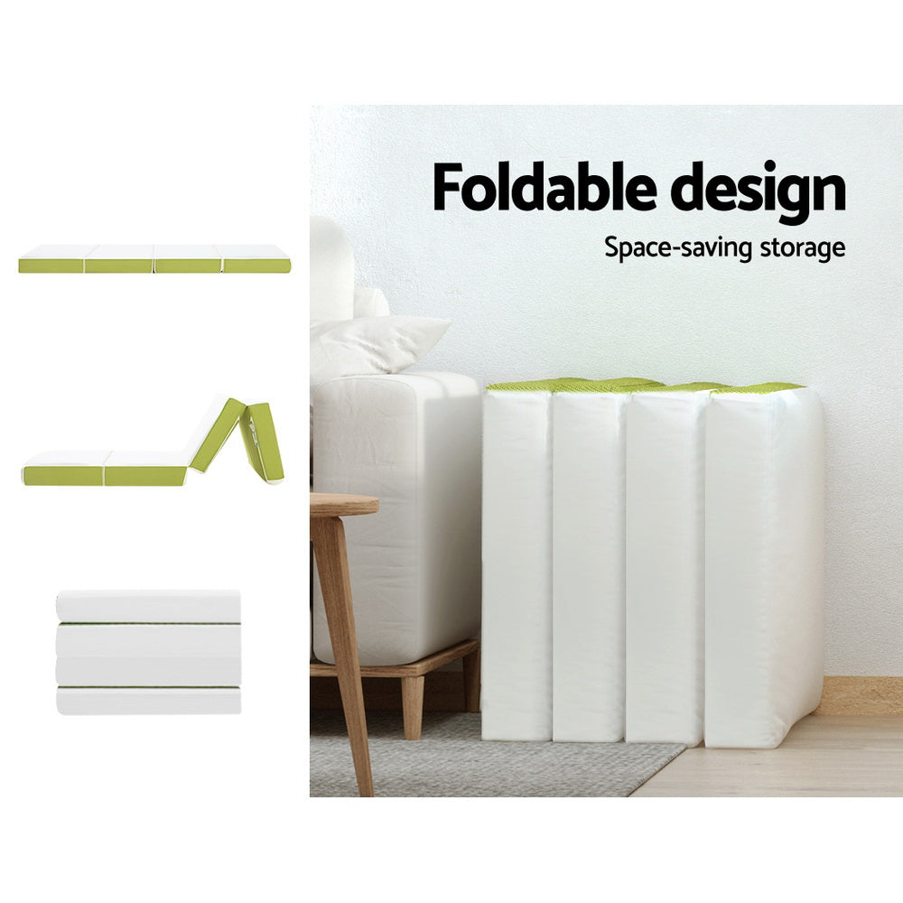 Giselle Bedding Foldable Foam Mattress 180cm x 70cm, Medium Firm, Portable, Washable - SuperSaverAU - view 6
