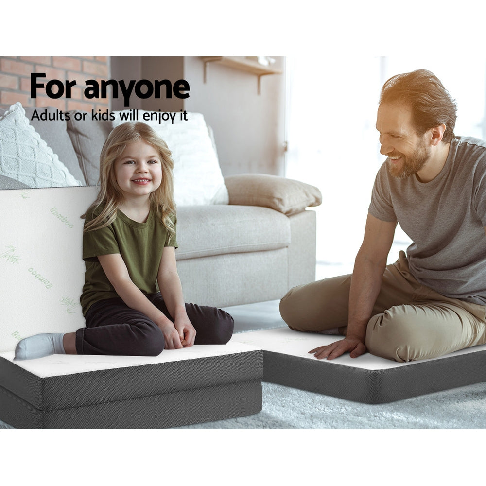 Giselle Bedding Foldable Mattress Folding Foam Single Bamboo - SuperSaverAU - view 5