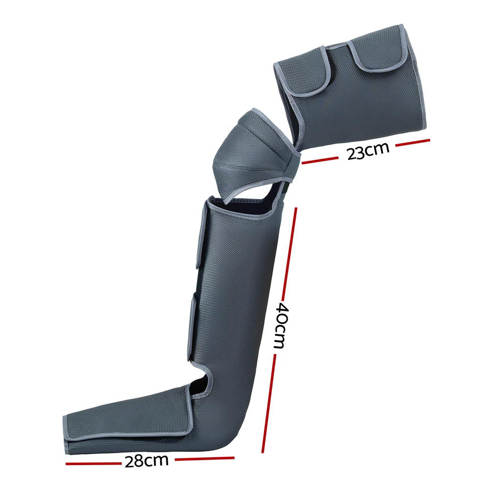 Livemor Grey Air Compression Leg and Foot Massager with Heat and 3 Modes