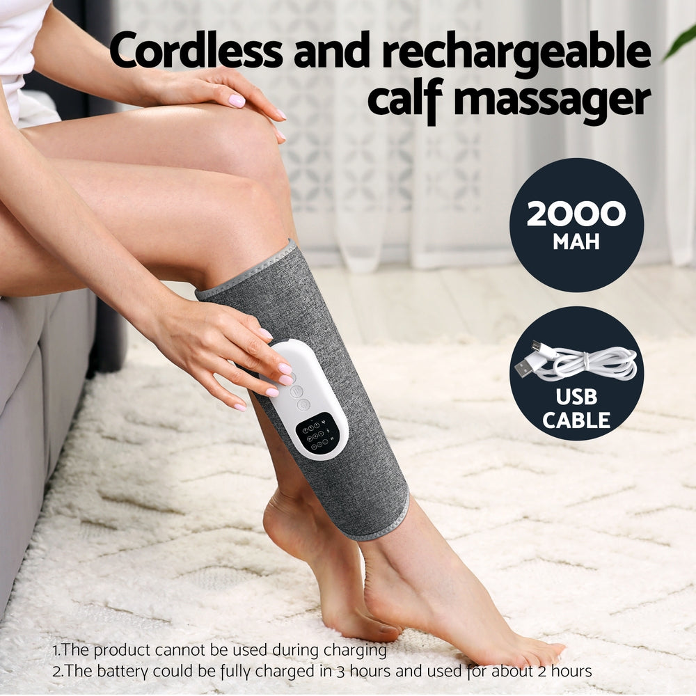 Livemor Calf Massager Cordless Heated Air Compression 46/56.5cm - SuperSaverAU - view 2