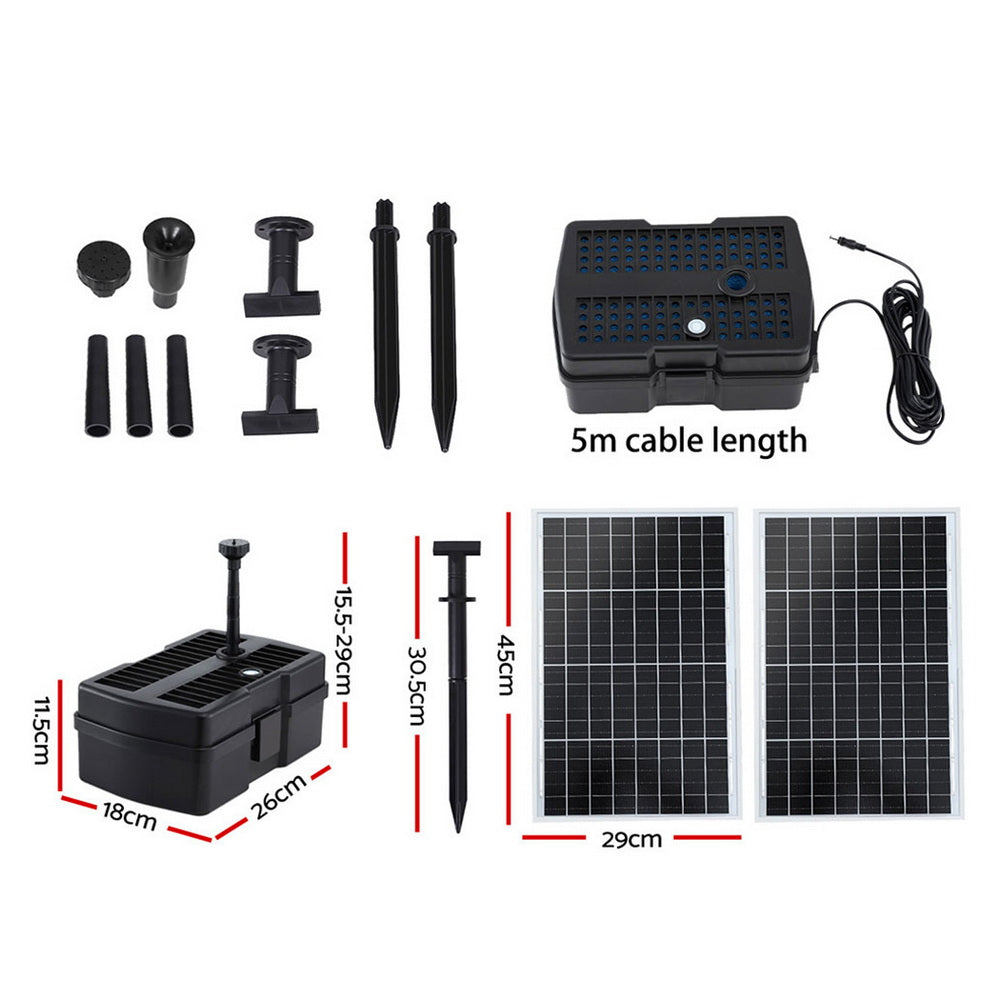 Gardeon Solar Water Pump Fountain 1190L/H 6FT with Adjustable Nozzles - SuperSaverAU - view 3