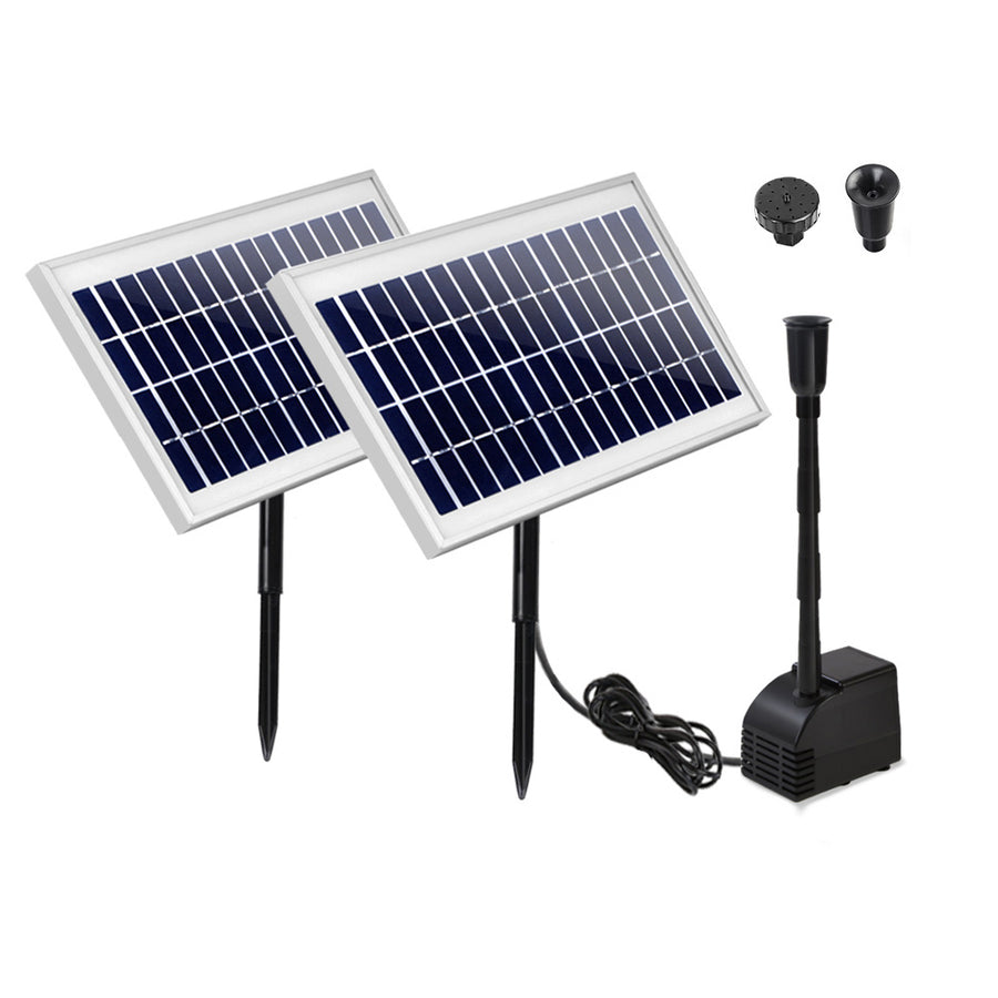 Gardeon Solar Powered Fountain Kit 2 Panels 7.2FT, Energy-Efficient, Easy Set-Up - SuperSaverAU - view 1
