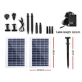 Gardeon Solar Powered Fountain Kit 2 Panels 7.2FT, Energy-Efficient, Easy Set-Up - SuperSaverAU - view 2