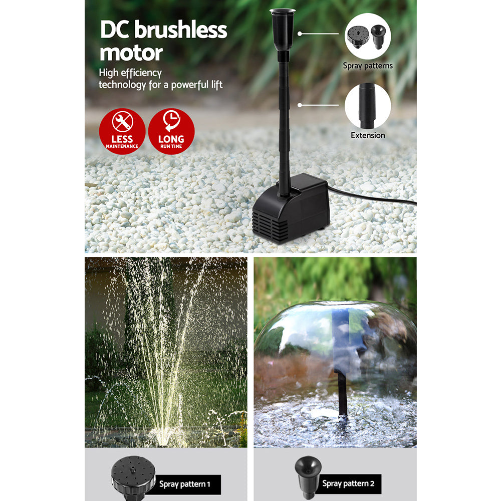 Gardeon Solar Powered Fountain Kit 2 Panels 7.2FT, Energy-Efficient, Easy Set-Up - SuperSaverAU - view 6
