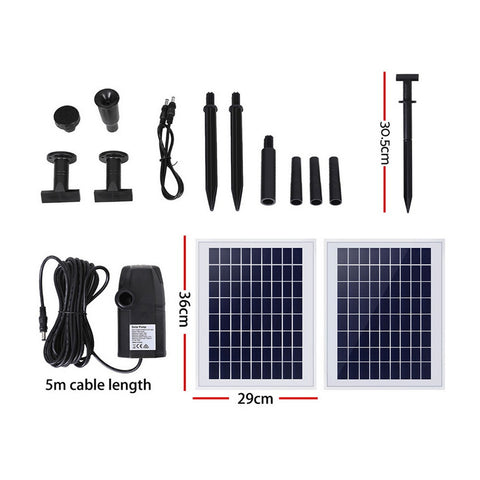 Gardeon Solar Pond Pump Kit with 2 Panels, 1600L/H - SuperSaverAU - view 2