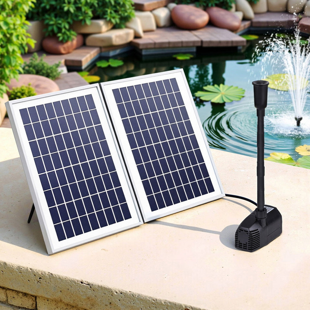 Gardeon Solar Pond Pump Kit with 2 Panels, 1600L/H - SuperSaverAU - view 7