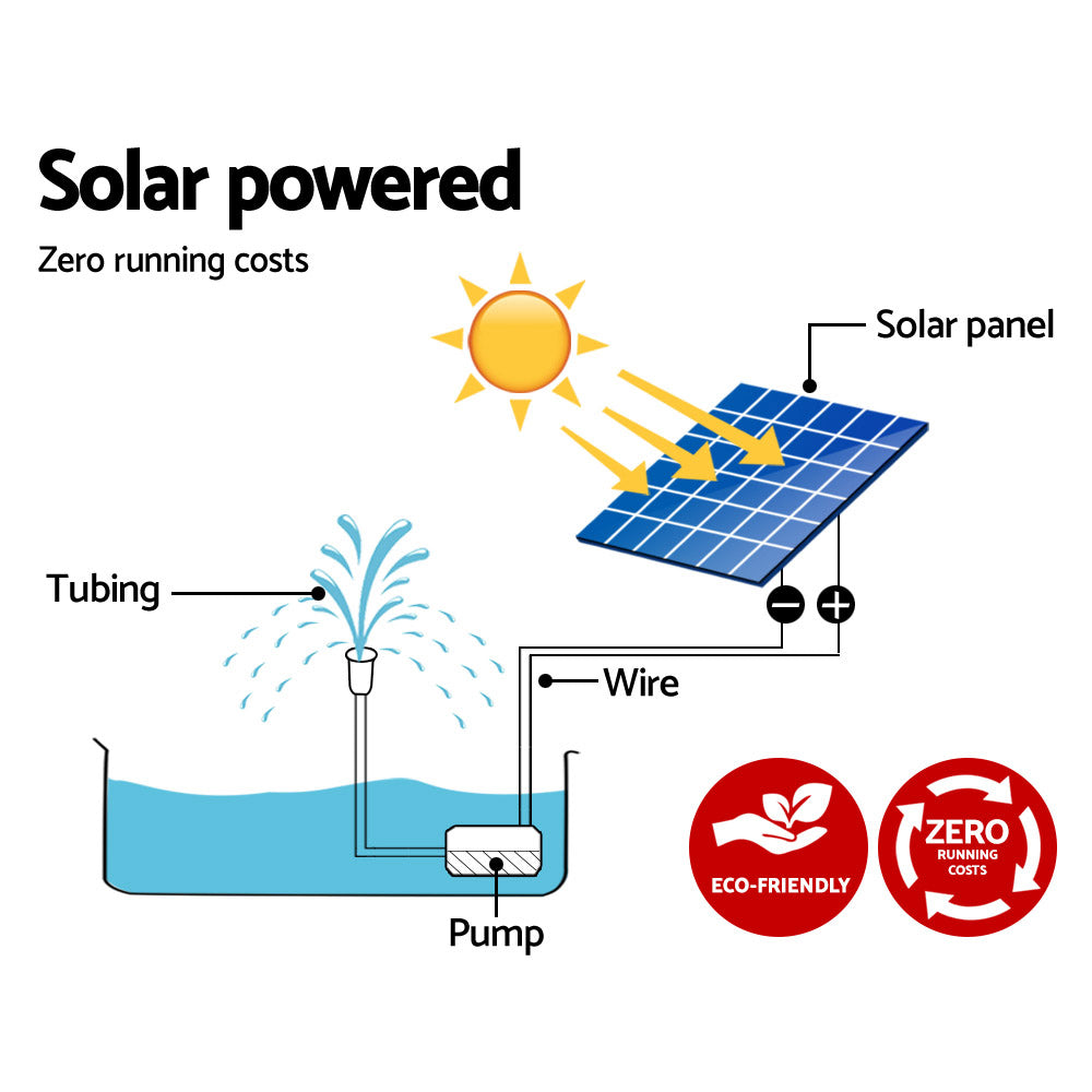 Gardeon Solar Powered Fountain 4.6FT, Energy-Efficient, Easy Set-Up, Zero Cost - SuperSaverAU - view 6