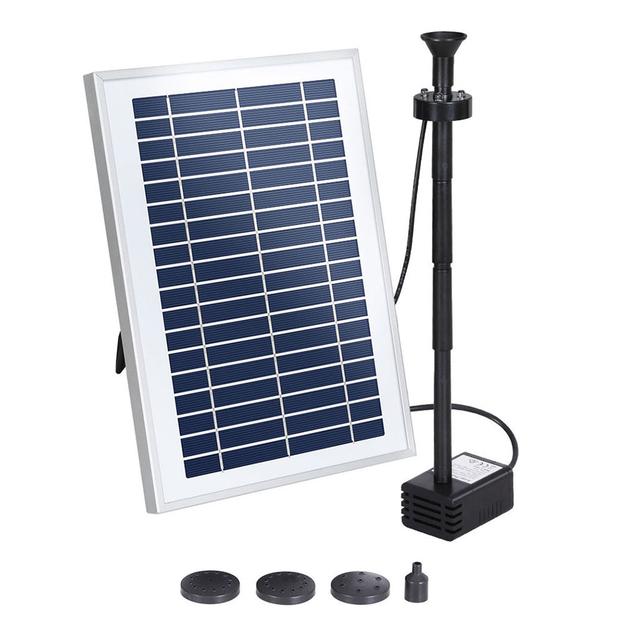 Gardeon Solar Outdoor Fountain Pump 250L/H with LED Lights, 4 Nozzles, 4.4FT - SuperSaverAU - view 1