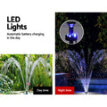 Gardeon Solar Outdoor Fountain Pump 250L/H with LED Lights, 4 Nozzles, 4.4FT - SuperSaverAU - view 5