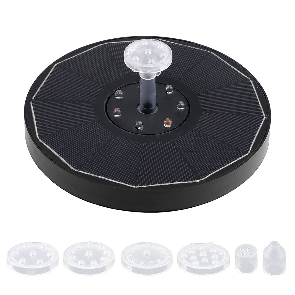 Gardeon Solar Outdoor Fountain Pump 200L/H with LED Light & 6 Nozzles - SuperSaverAU - view 1