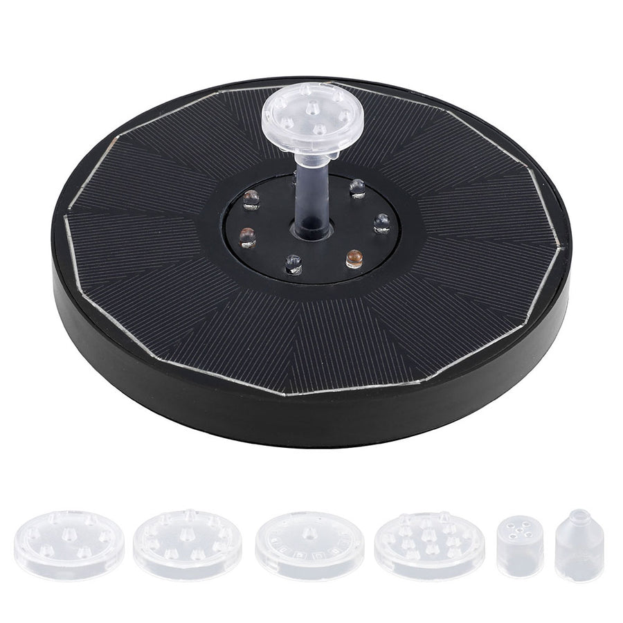 Gardeon Solar Outdoor Fountain Pump 200L/H with LED Light & 6 Nozzles - SuperSaverAU - view 1