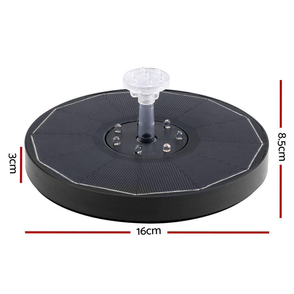 Gardeon Solar Outdoor Fountain Pump 200L/H with LED Light & 6 Nozzles - SuperSaverAU - view 2