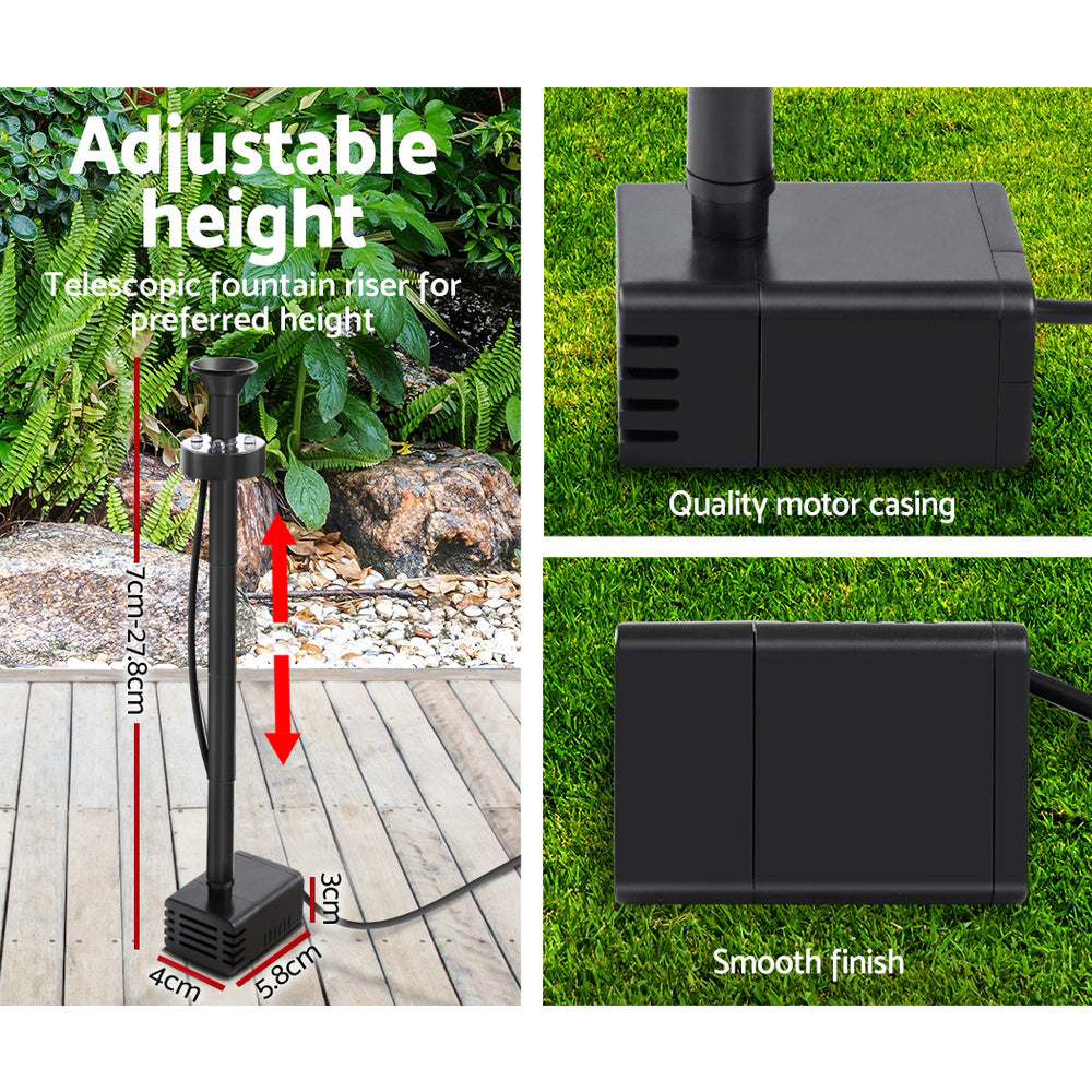 Gardeon Solar Powered Fountain 4.3FT with Battery Kit & LED Lights - SuperSaverAU - view 7