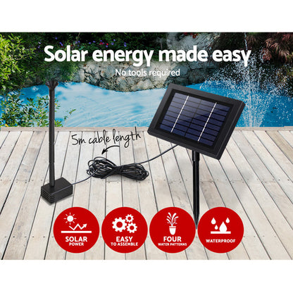 Gardeon Solar Powered Fountain Kit 4FT - Energy Efficient, Easy Set-Up