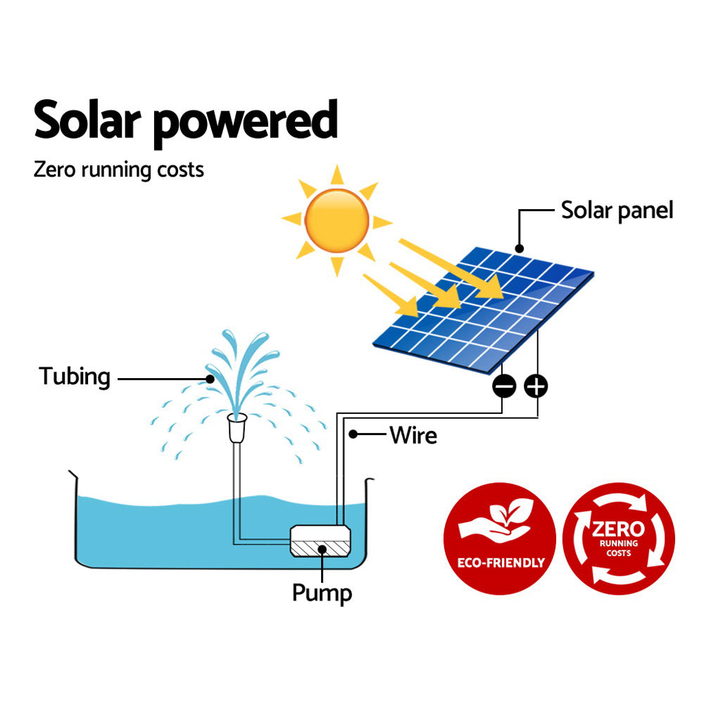 Gardeon Solar Powered Fountain Kit 4FT - Energy Efficient, Easy Set-Up - SuperSaverAU - view 4