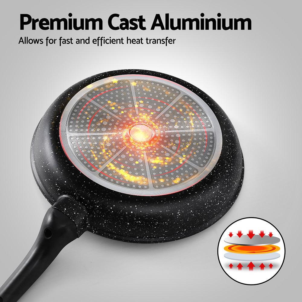 5-Star Chef Cast Aluminium Non-Stick Frying Pan – 30cm