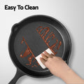 5-star Chef Cast Iron Frying Pan Set 3pcs, PFOA-Free, Non-Stick, Black - SuperSaverAU - view 4