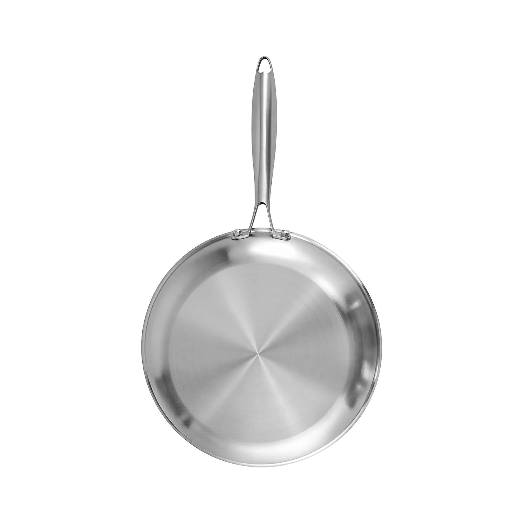 5-Star Chef 30cm Uncoated Tri-Ply Stainless Steel Frying Pan - Silver