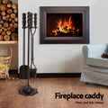 Grillz Fireplace Tool Set 4 PCS - Cast Iron, Heat-Resistant, Freestanding - SuperSaverAU - view 3