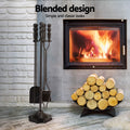 Grillz Fireplace Tool Set 4 PCS - Cast Iron, Heat-Resistant, Freestanding - SuperSaverAU - view 6