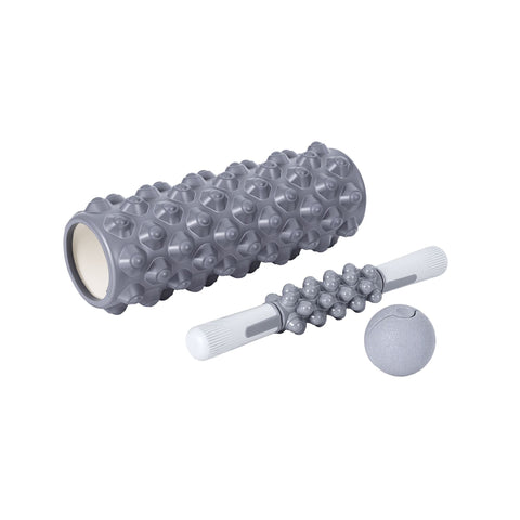 Everfit 3-in-1 Foam Roller Set with Massage Stick - Grey
