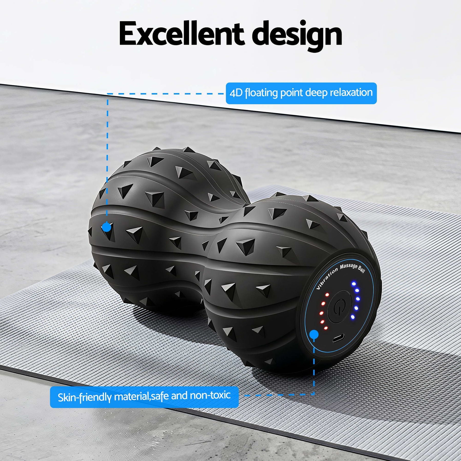 Everfit Electric Vibrating Peanut Massage Ball with 5 Levels