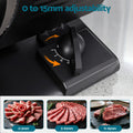 Devanti Meat Slicer Bread Vegetable, 200W Power 0-15mm Adjustable Easy Clean Stable Stainless Steel Blade Food Slicer for Kitchen Commercial, Black - SuperSaverAU - view 5