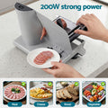 Devanti Meat Slicer Bread Vegetable, 200W Power 0-15mm Adjustable Easy Clean Stable Stainless Steel Blade Food Slicer for Kitchen Commercial, Silver - SuperSaverAU - view 4