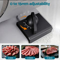 Devanti Meat Slicer Bread Vegetable, 200W Power 0-15mm Adjustable Easy Clean Stable Stainless Steel Blade Food Slicer for Kitchen Commercial, Silver - SuperSaverAU - view 5