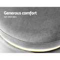 Artiss Round Velvet Foot Stool - Charcoal Grey - SuperSaverAU - view 6