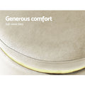 Artiss Round Velvet Foot Stool - Cream - SuperSaverAU - view 6