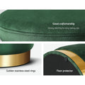 Artiss Round Velvet Foot Stool - Green - SuperSaverAU - view 5