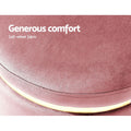 Artiss Round Velvet Foot Stool - Pink - SuperSaverAU - view 6