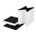 Artiss Janeska Ottoman Storage Foot Stool in White Teddy - SuperSaverAU - view 4