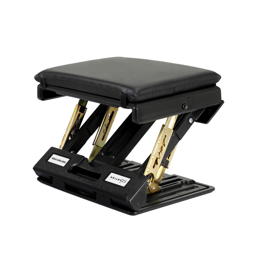 Artiss Black Under Desk Foot Rest Stool Adjustable Massage Footrest Pad