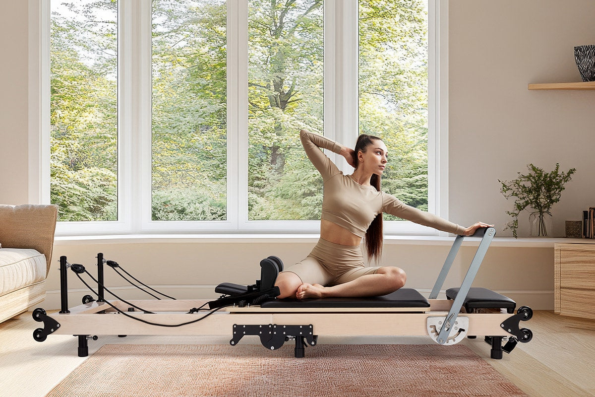 Fortis Premium Foldable Wooden Reformer Pilates Machine