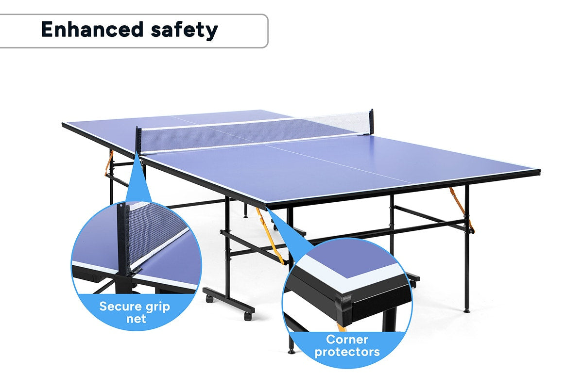 Fortis Full Sized Foldable Indoor Table Tennis Table with Accessories