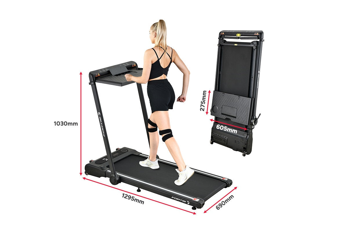 Fortis 420mm Foldable Walking and Jogging Manual Incline Treadmill - SuperSaverAU - view 11