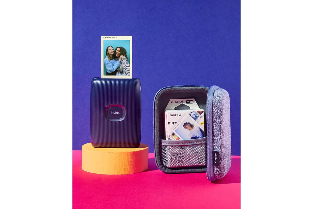 Fujifilm Instax Mini Link 2 Smartphone Printer Bundle (Space Blue)