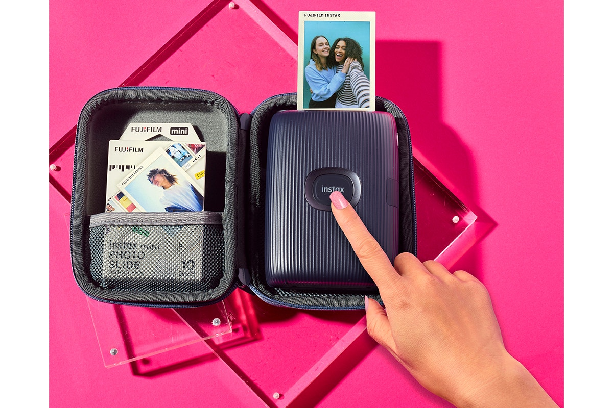 Fujifilm Instax Mini Link 2 Smartphone Printer Bundle (Space Blue)
