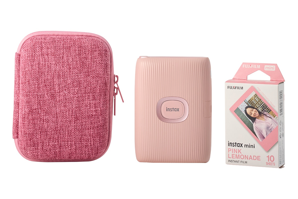 Fujifilm Instax Mini Link 2 Smartphone Printer Bundle (Soft Pink)