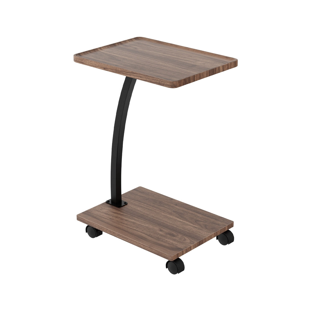 Artiss C-Shaped Coffee Table - Walnut Finish - SuperSaverAU - view 7