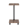 Artiss C-Shaped Coffee Table - Walnut Finish - SuperSaverAU - view 4