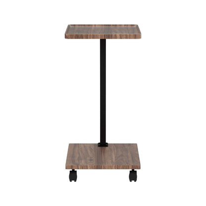 Artiss C-Shaped Coffee Table - Walnut Finish