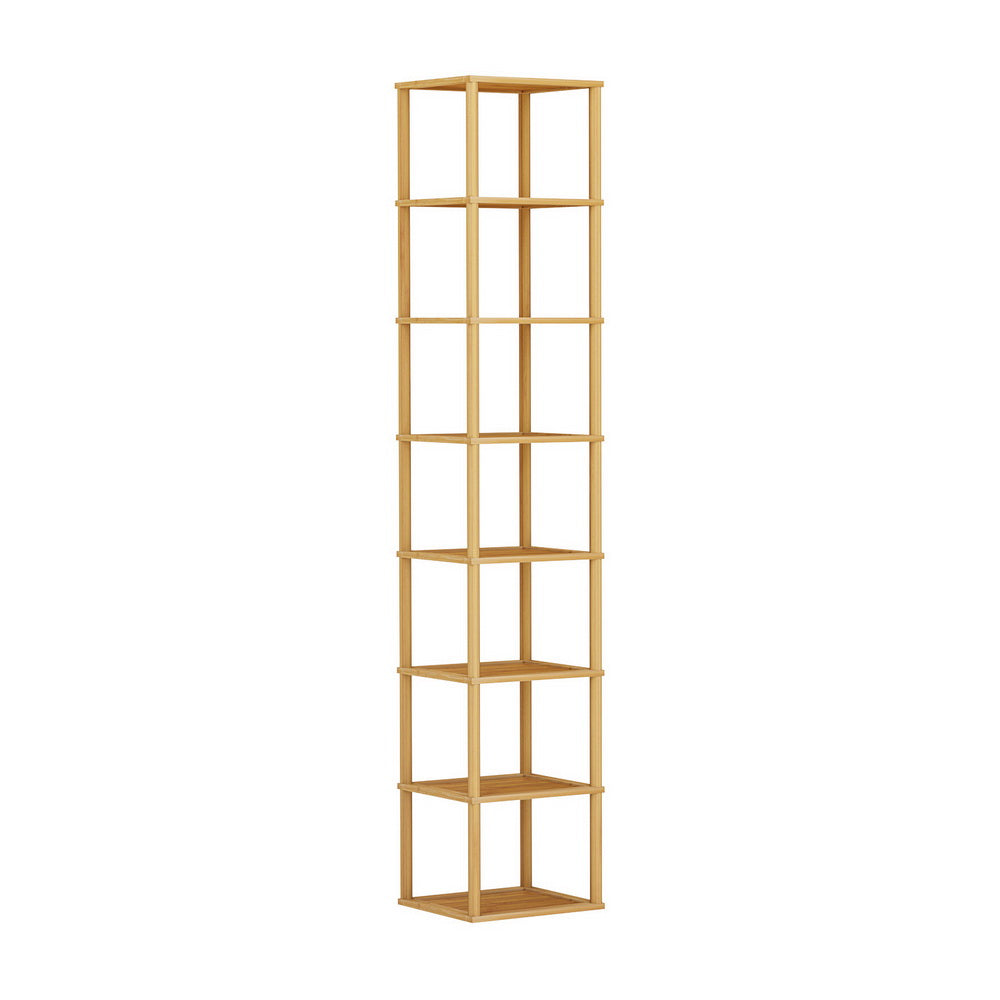 Artiss Shoe Rack 8-Tier Stackable Bamboo Storage for 8 Pairs of Shoes - SuperSaverAU - view 3