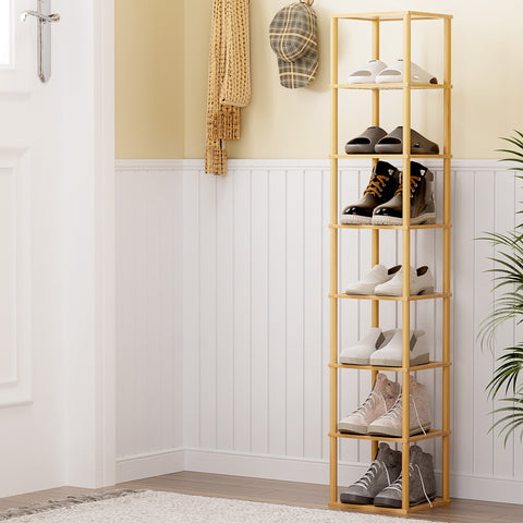 Artiss Shoe Rack 8-Tier Stackable Bamboo Storage for 8 Pairs of Shoes - SuperSaverAU - view 1