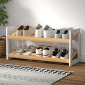 Artiss 2 Tier Shoe Rack for 6 Pairs White Kara - SuperSaverAU - view 1