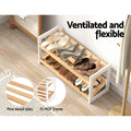 Artiss 2 Tier Shoe Rack for 6 Pairs White Kara - SuperSaverAU - view 5
