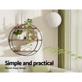 Artiss Floating Wall Shelf 3-Tier Round 50cm x 19cm x 50cm, Solid Wood, Easy Install - SuperSaverAU - view 5