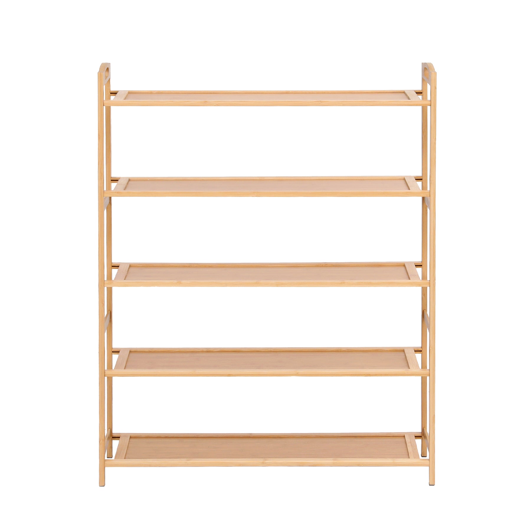 Artiss 5 Tier Bamboo Shoe Rack Pine Storage Organiser for Entryway Closet